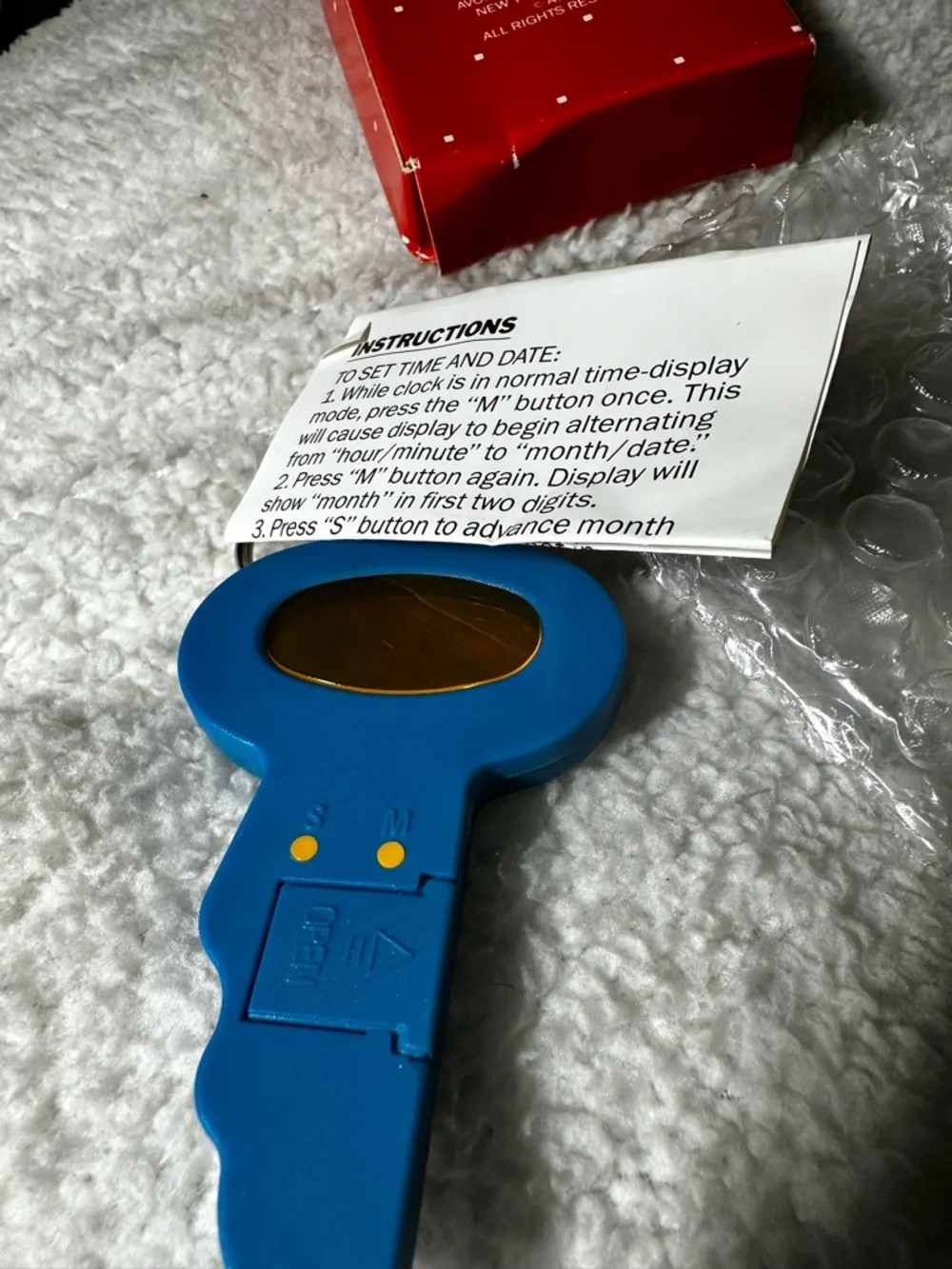 Avon Blue Key-Shaped LED Key Light with Keyring-batteries not included